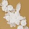 3.25" Wide x 9.25" Long White Floral Bridal Venice Lace with Faux Pearls